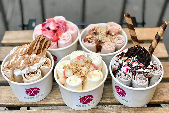 khóa học làm kem cuộn