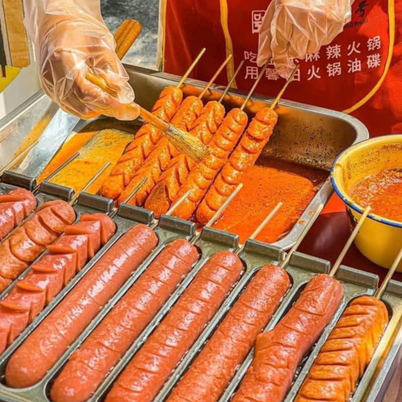 xúc xích chiên giòn trung hoa